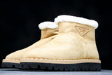 Prada Suede Booties 'Beige'