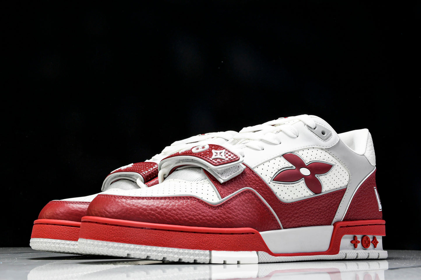 Louis Vuittоп Trainer Low Velcro Strap 'Perforated Red'