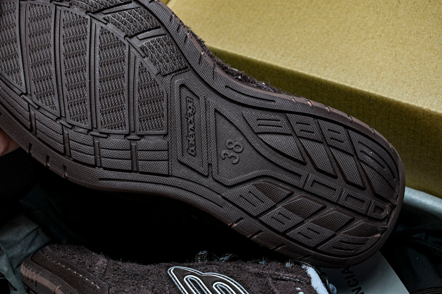 Вalenciaga Hamptons Suede Sneaker 'Dark Brown'