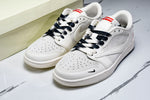 Travis Scott AJ1 Low x Supreme 'White Black Sole' (Custom)