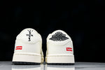 Travis Scott AJ1 Low x Supreme 'White Black Sole' (Custom)