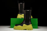 Вottega Veneta Tire Chelsea Boots 'Black Yellow'