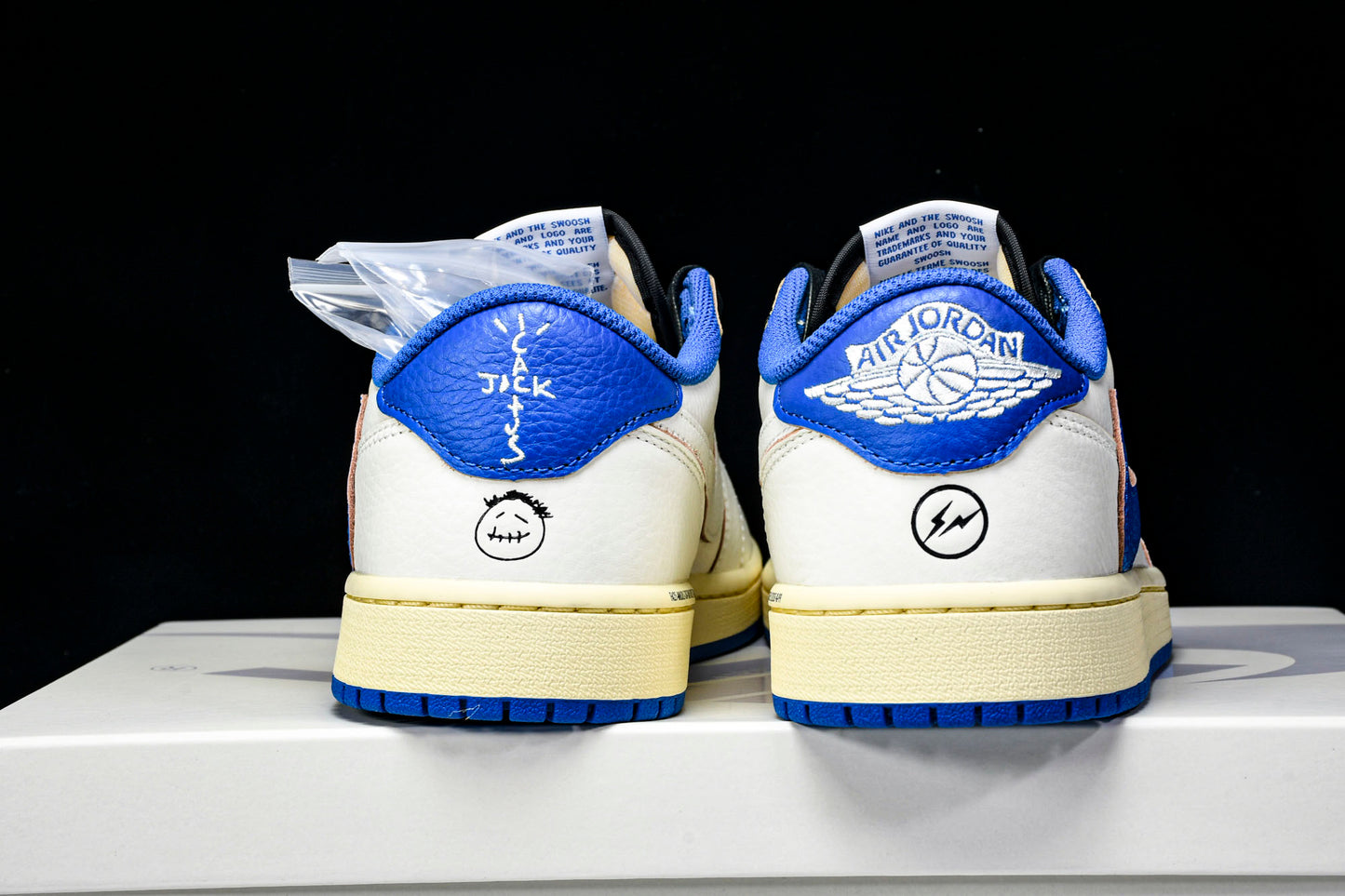 Travis Scott AJ1 Retro Low OG x Fragment ‘Sail Military Blue’