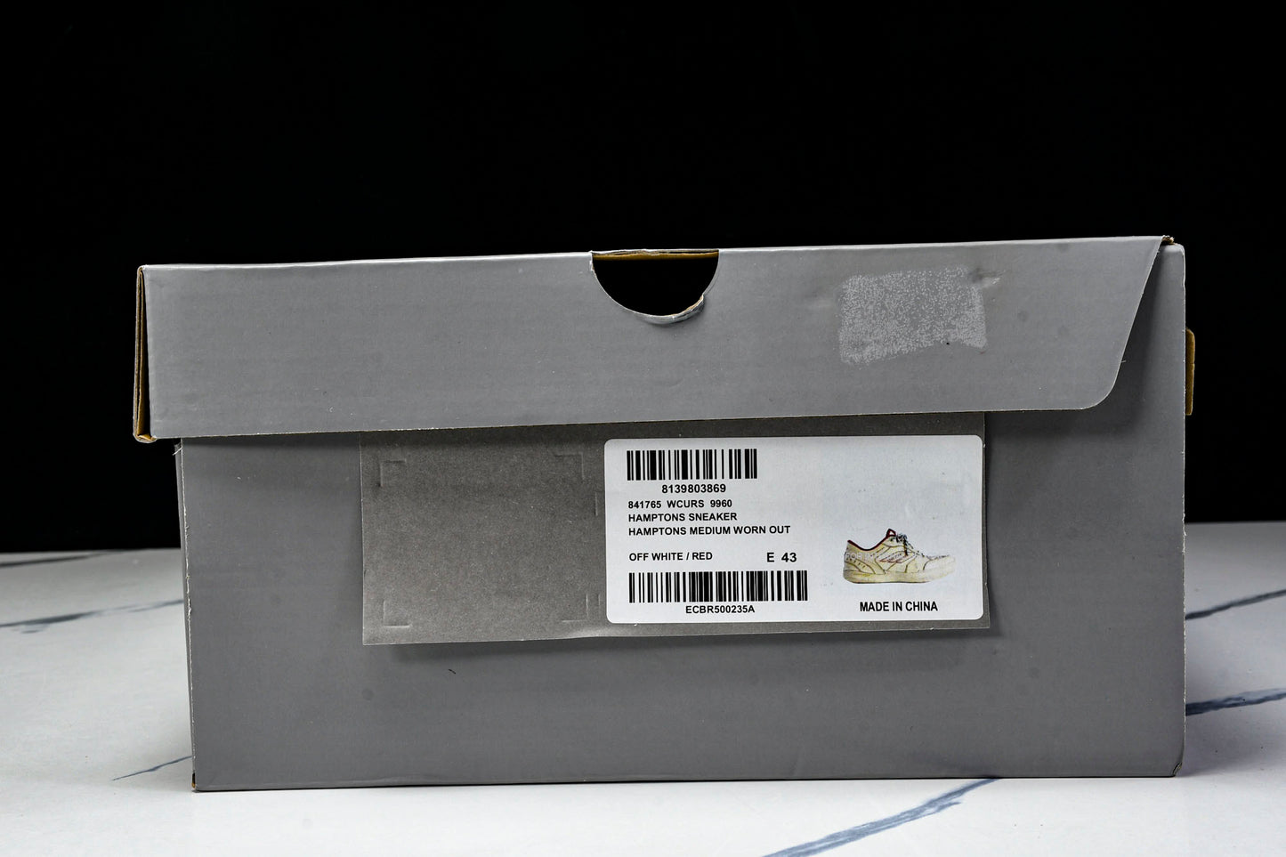 Вalenciaga Hamptons Worn-Out Sneaker 'Off-White Red'