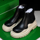 Вottega Veneta Tire Ankle Chelsea Boots 'Black Sea Salt'