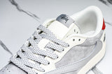 Travis Scott AJ1 Low x Stussy 'Grey White Red' (Custom)