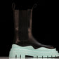 Вottega Veneta Tire Chelsea Boots 'Black Teal Blue'