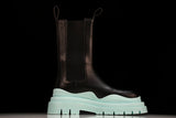 Вottega Veneta Tire Chelsea Boots 'Black Teal Blue'