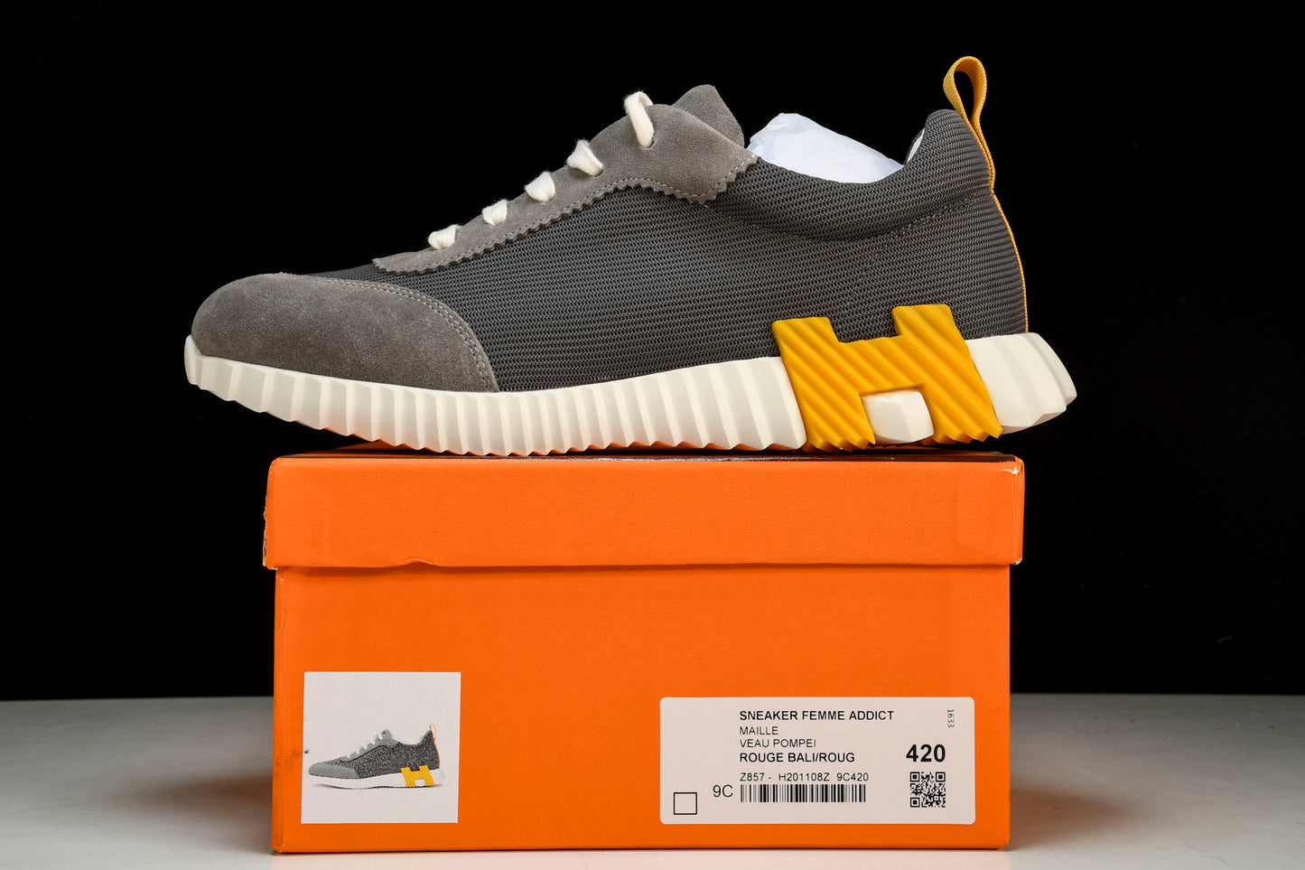 Hermès Bouncing Sneaker 'Gris Jaune'