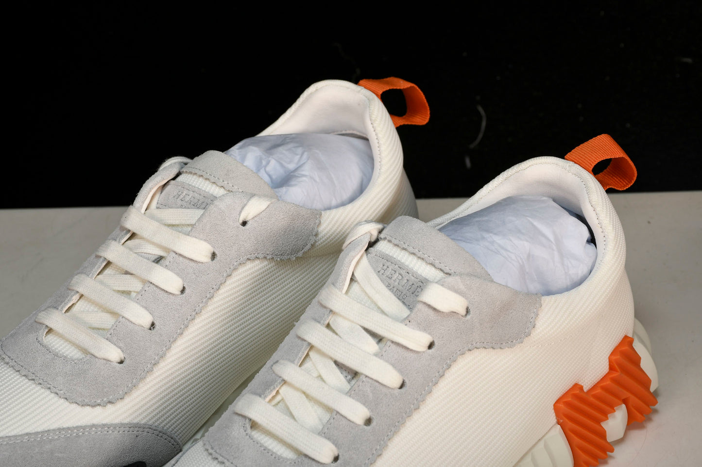 Hermès Bouncing Sneaker 'Blanc Orange Gris'