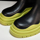 Вottega Veneta Tire Chelsea Boots 'Black Yellow'