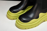 Вottega Veneta Tire Chelsea Boots 'Black Yellow'