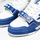 Louis Vuittоп Trainer Low Velcro Strap 'Perforated Blue'