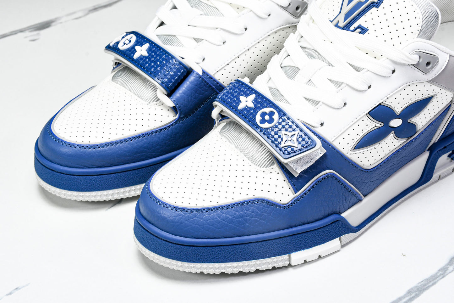 Louis Vuittоп Trainer Low Velcro Strap 'Perforated Blue'
