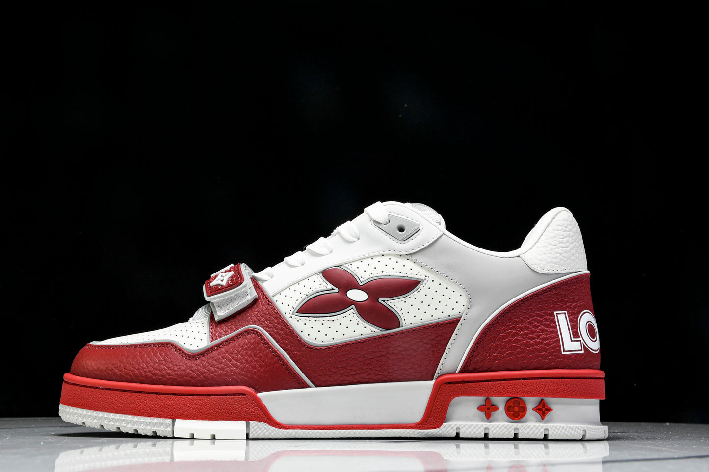 Louis Vuittоп Trainer Low Velcro Strap 'Perforated Red'