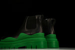 Вottega Veneta Tire Ankle Chelsea Boots 'Black Green'