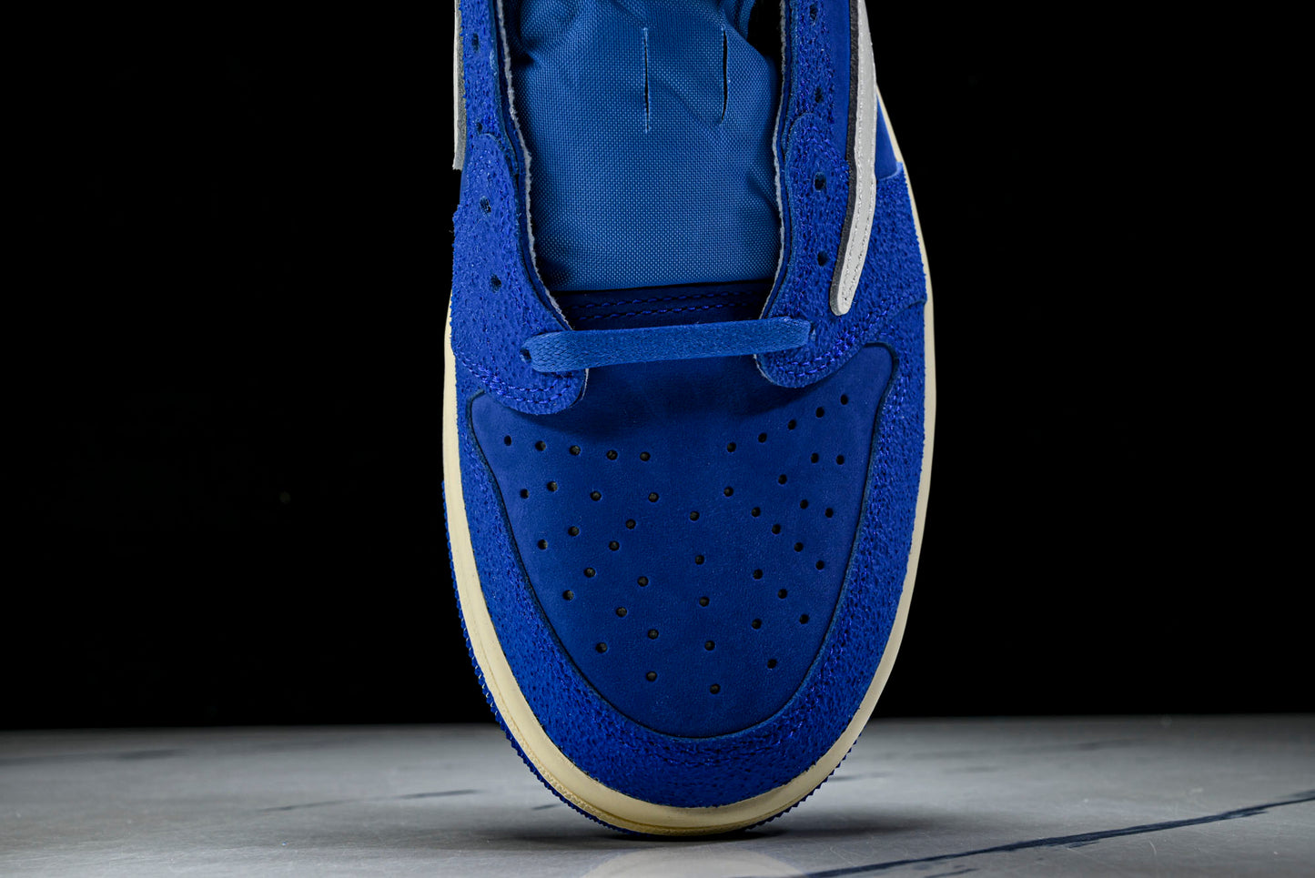 Travis Scott x Fragment AJ1 Low ‘Reverse Sail Military Blue’ (Unreleased)