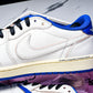 Travis Scott AJ1 Retro Low OG x Fragment ‘Sail Military Blue’