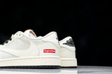 Travis Scott AJ1 Low x Supreme 'White Black Sole' (Custom)