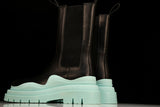 Вottega Veneta Tire Chelsea Boots 'Black Teal Blue'