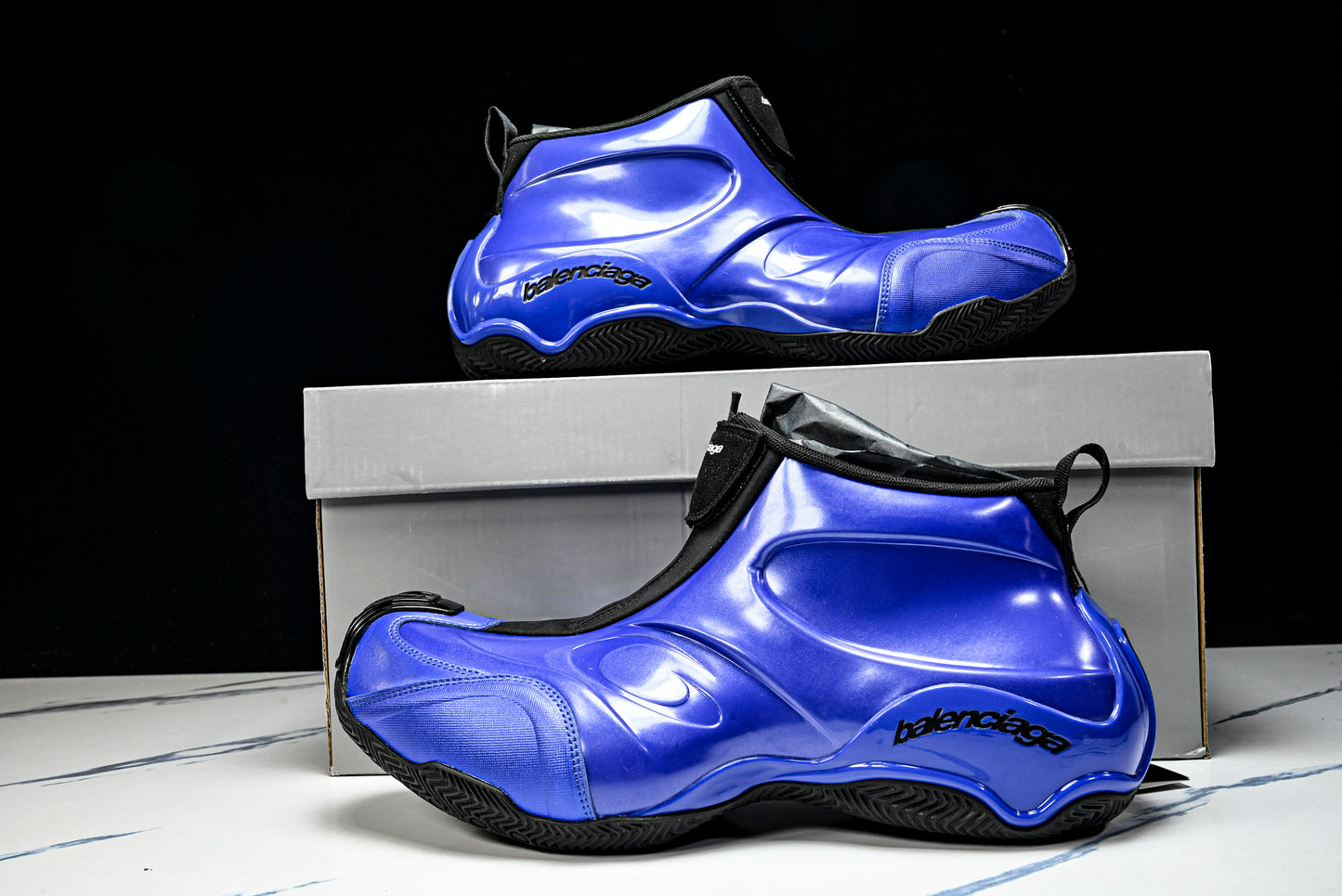 Вalenciaga Basketball Sneaker 'Blue Metallic'