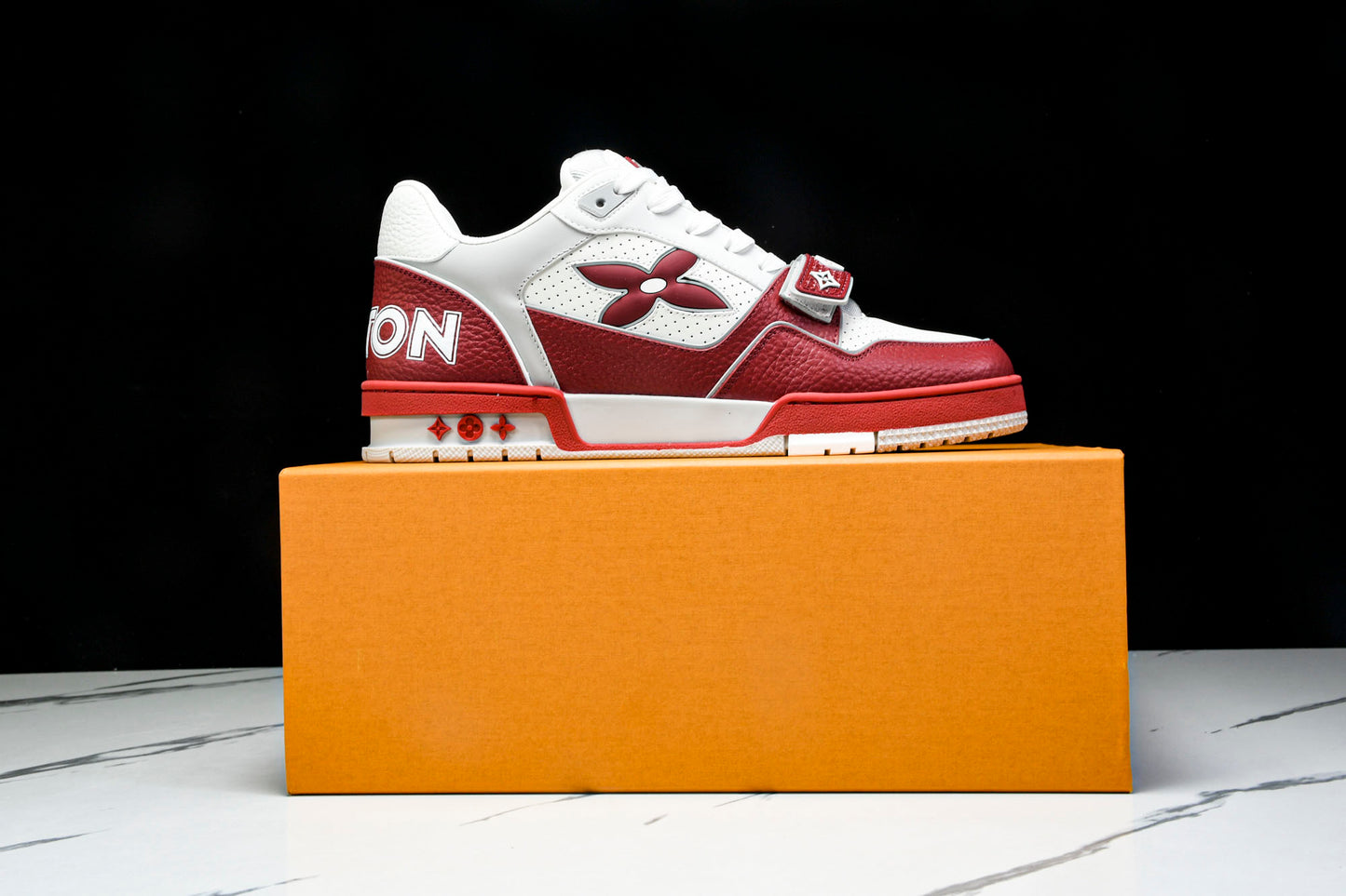 Louis Vuittоп Trainer Low Velcro Strap 'Perforated Red'