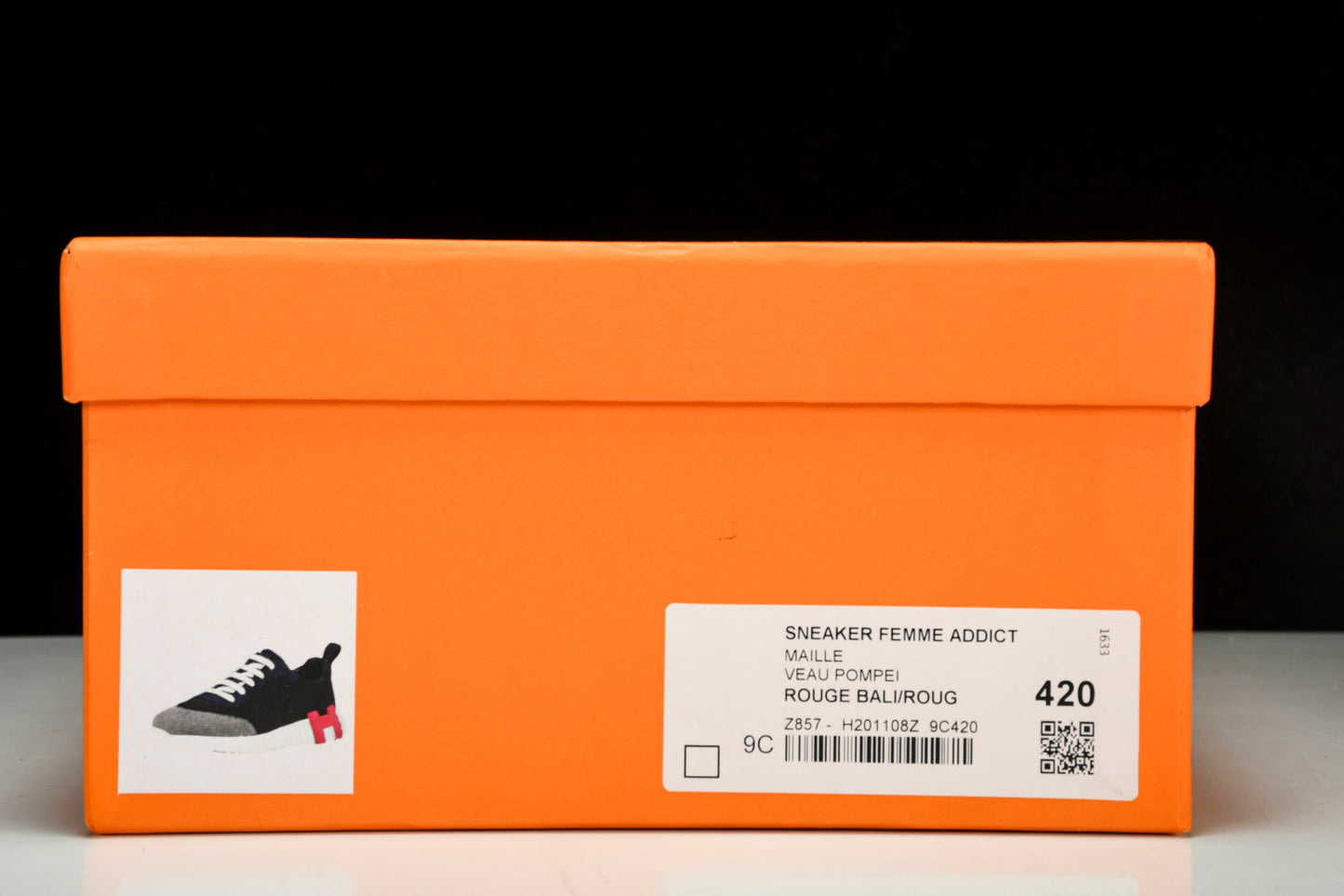 Hermès Bouncing Sneaker 'Noir Bordeaux'