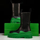 Вottega Veneta Tire Chelsea Boots 'Black Green'