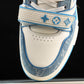 Louis Vuittоп Trainer Low Velcro Strap 'Monogram Denim Blue'