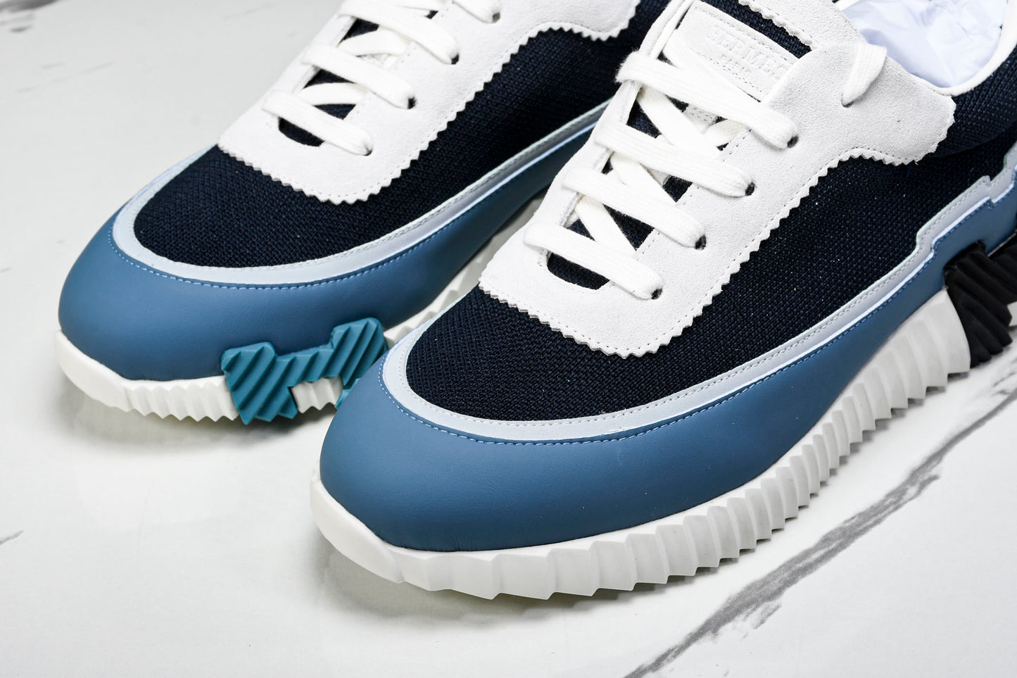 Hermès Bouncing Sneaker Panelled 'Marine Bleu Blanc'