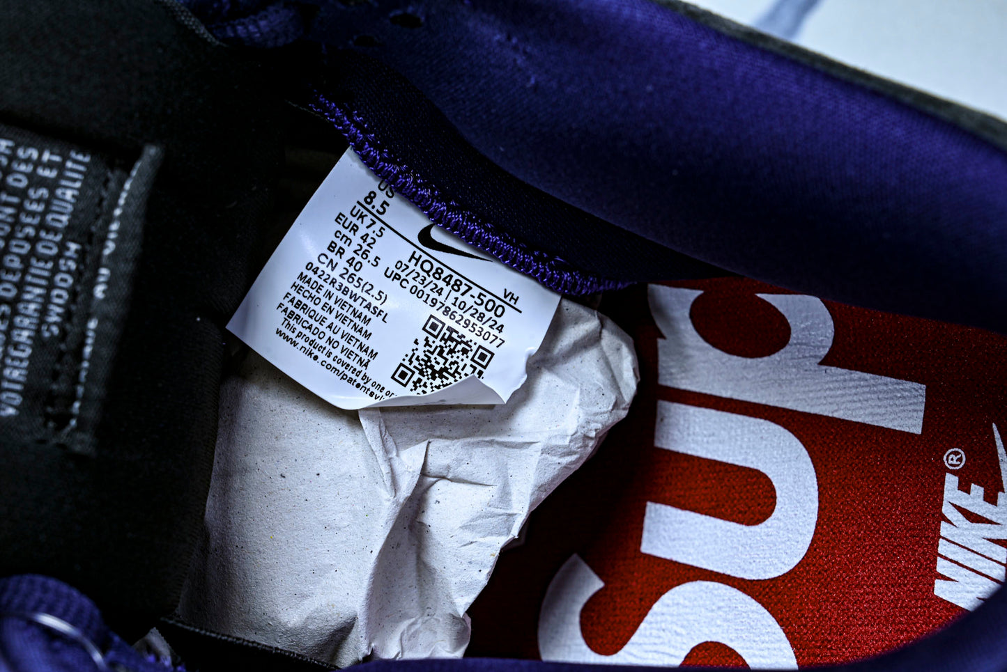 SB Dnk Low x Supreme 94 Ink