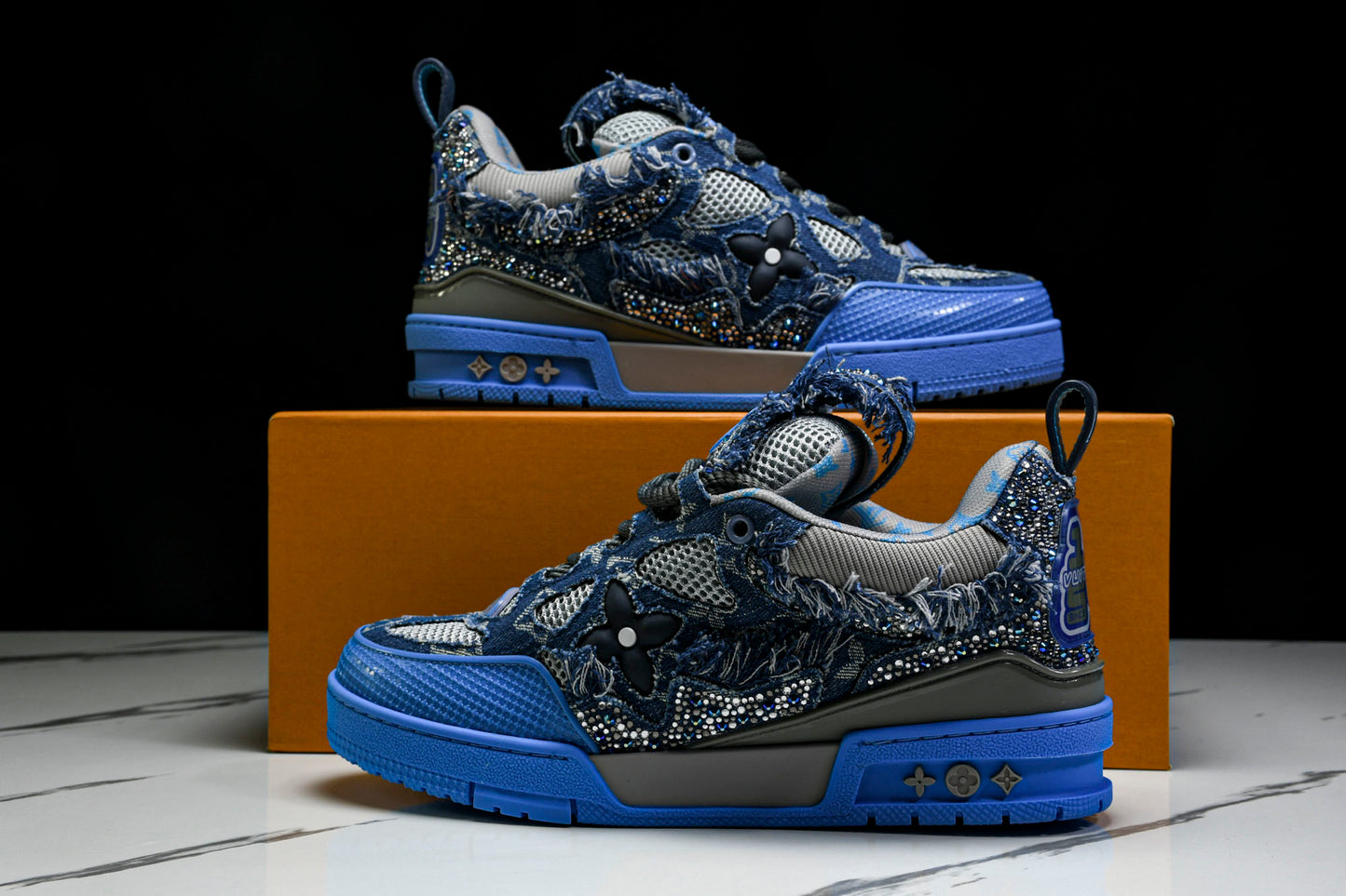 Louis Vuittоп Skate Sneaker 'Blue Denim Crystals'