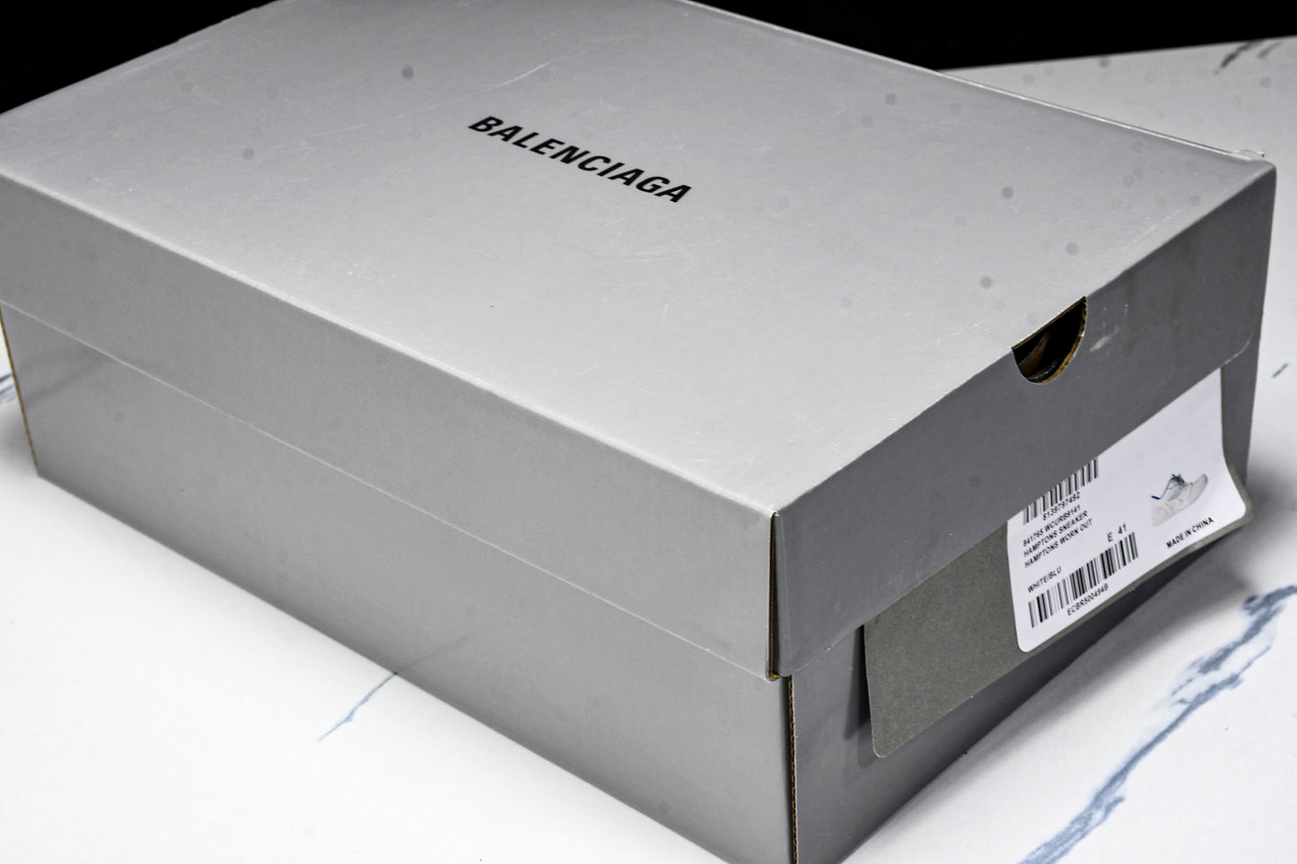 Вalenciaga Hamptons Worn-Out Sneaker 'White Blue'