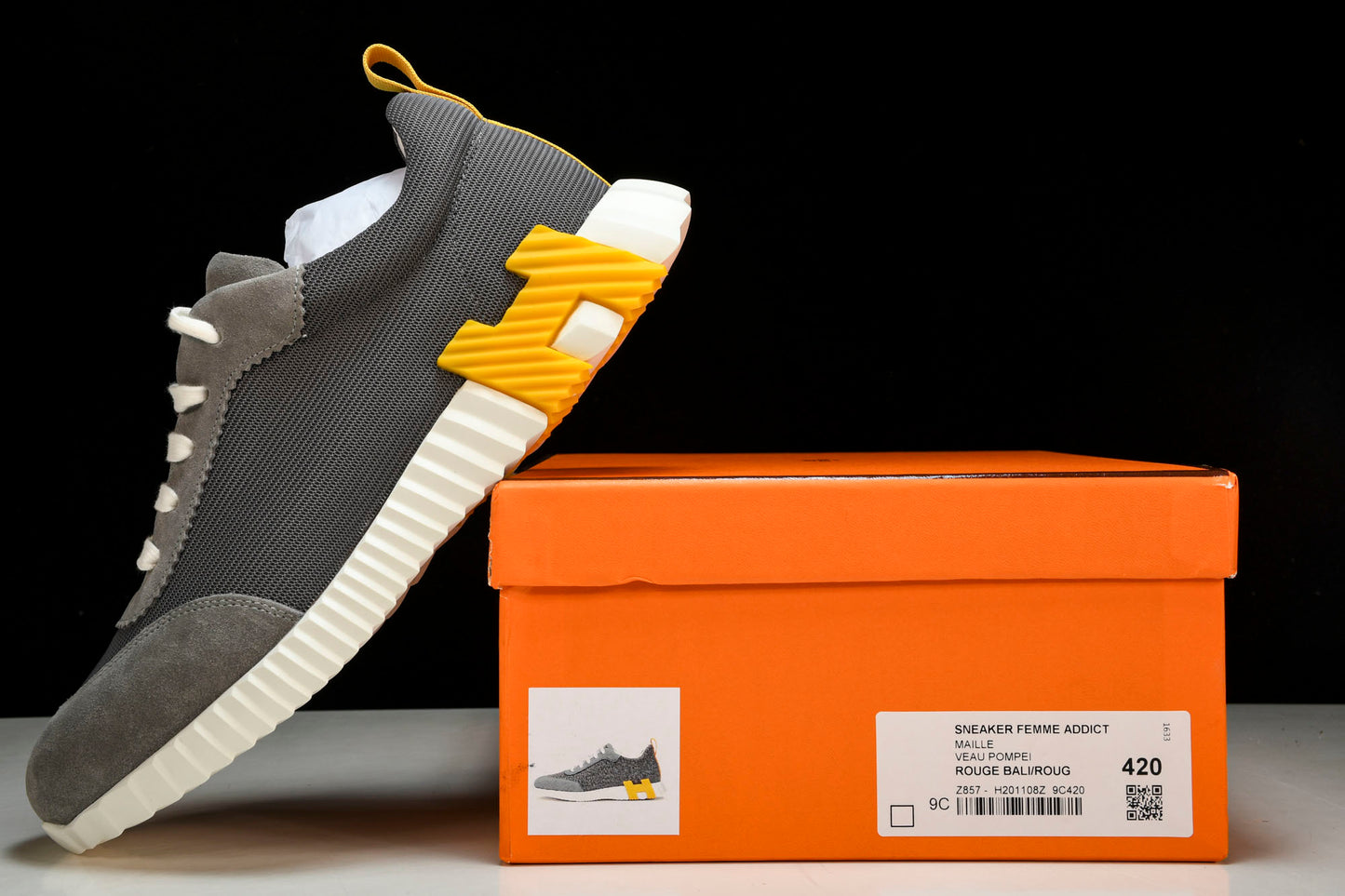 Hermès Bouncing Sneaker 'Gris Jaune'