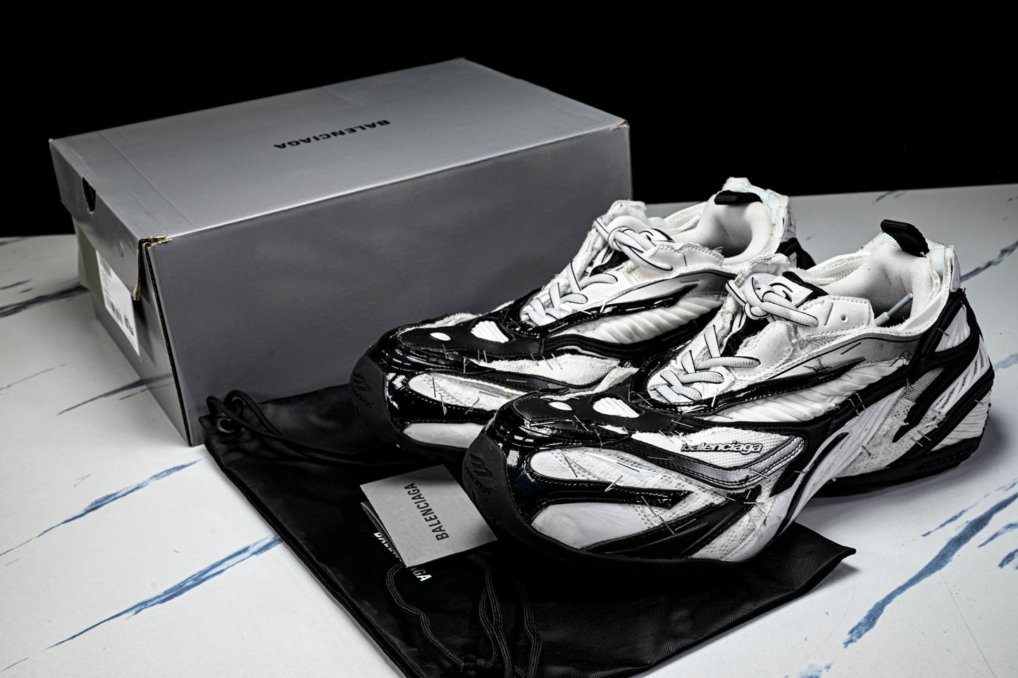 Вalenciaga Soleless Sneaker 'White Black'