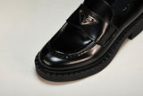 Prada Chocolate Patent Loafers 'Black'