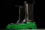 Вottega Veneta Tire Chelsea Boots 'Black Green'