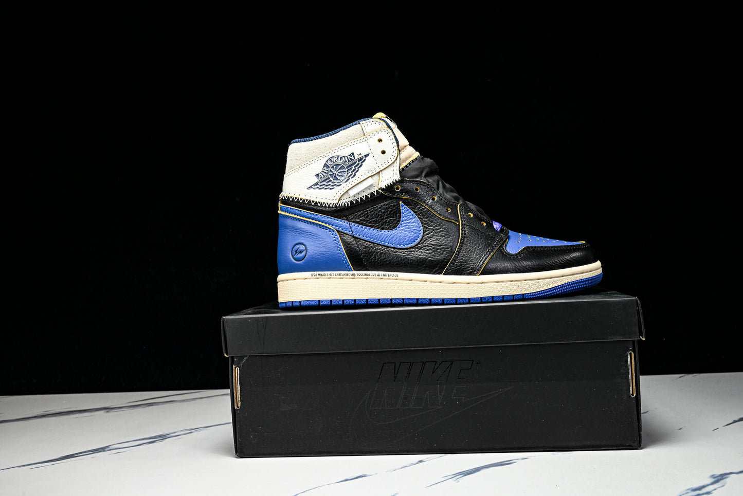 Union LA x Fragment x AJ1 Retro High 'Black Sport Royal'