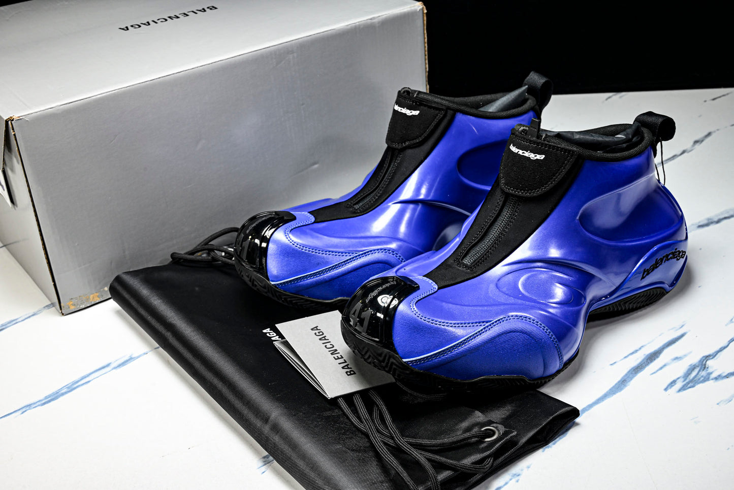 Вalenciaga Basketball Sneaker 'Blue Metallic'