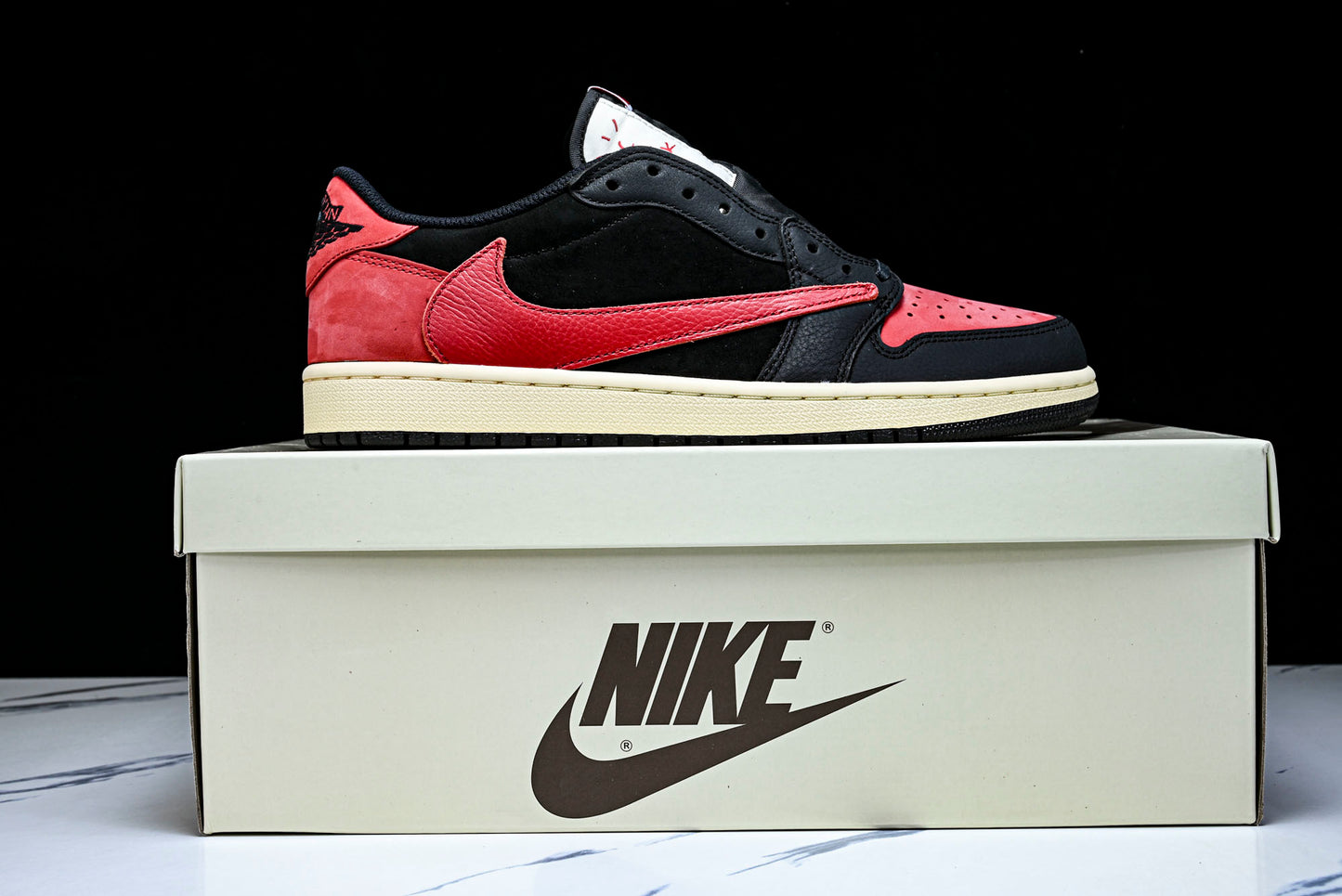 Travis Scott AJ1 Retro Low ‘Black Red' (Unreleased)