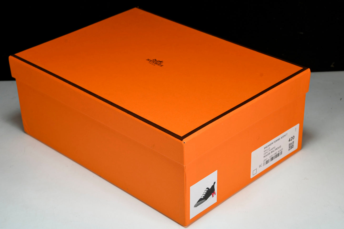 Hermès Bouncing Sneaker 'Noir Bordeaux'