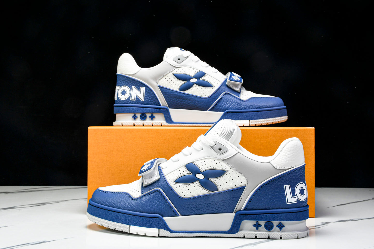 Louis Vuittоп Trainer Low Velcro Strap 'Perforated Blue'