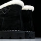 Prada Suede Booties 'Black'