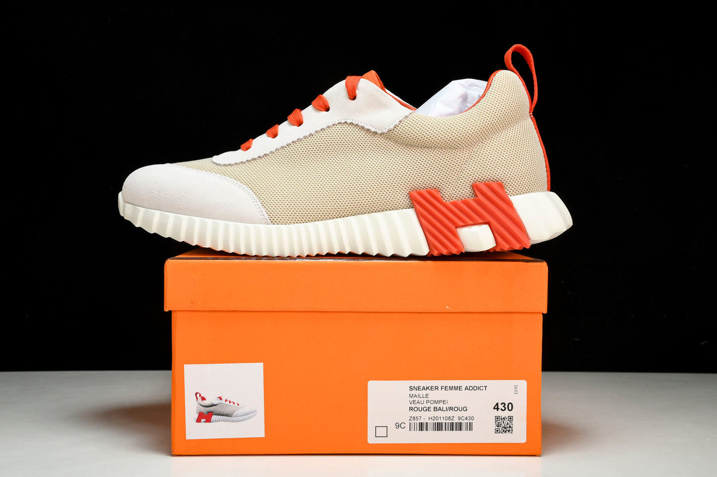 Hermès Bouncing Sneaker 'Beige Orange Bleu'