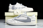 Travis Scott AJ1 Low x Supreme 'White Grey 2.0' (Custom)