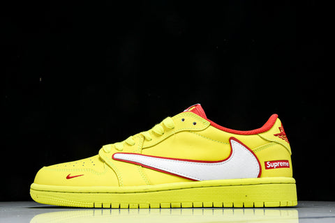 Travis Scott AJ1 Low x Supreme 'Yellow White' (Custom)