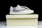 Travis Scott AJ1 Low x Supreme 'White Grey 2.0' (Custom)