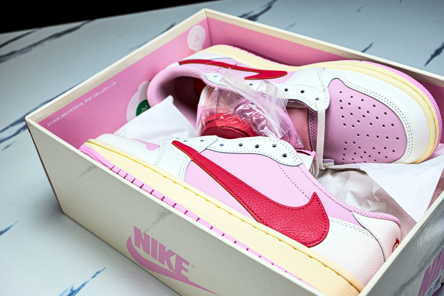Travis Scott AJ1 Retro Low OG 'Tropical Pink'