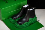 Вottega Veneta Tire Ankle Chelsea Boots 'Black Green'