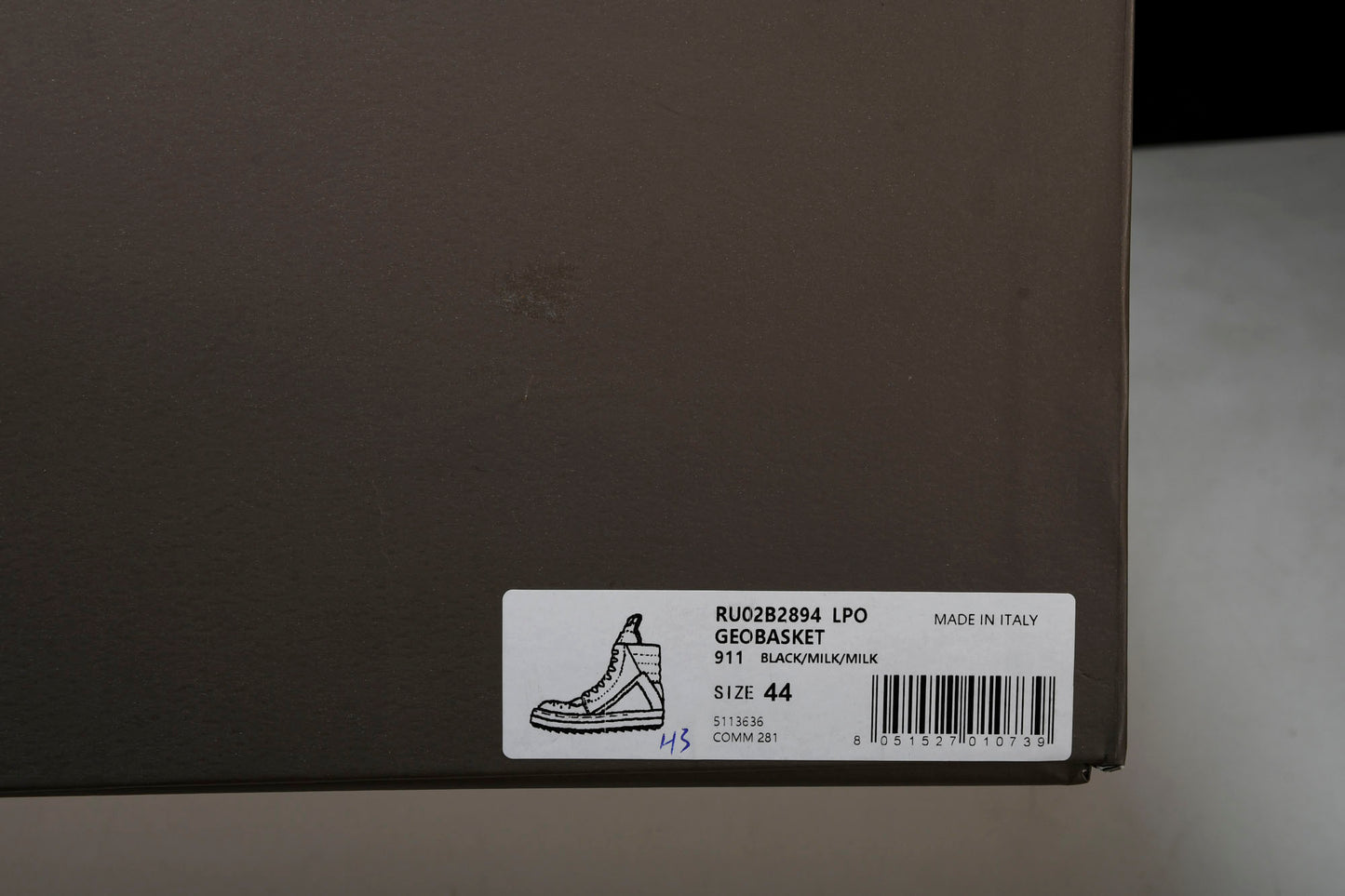 Rick Owens Geobasket 'Black'